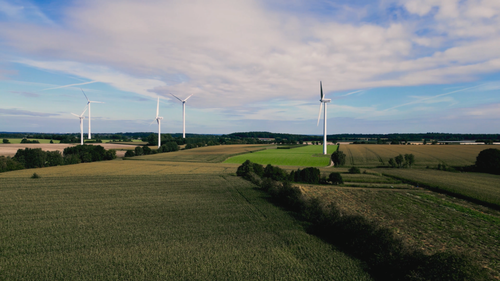 An image of windmills